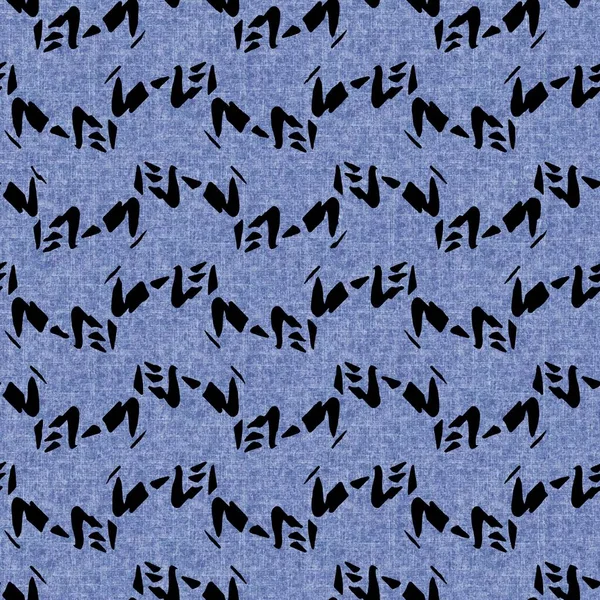 Denim stijl geometrische doek effect naadloze textuur materiaal. Mannelijke jeans blauw stijl geverfd patroon. Vervaagd indigo abstract gedrukt ontwerp tegel staal. — Stockfoto