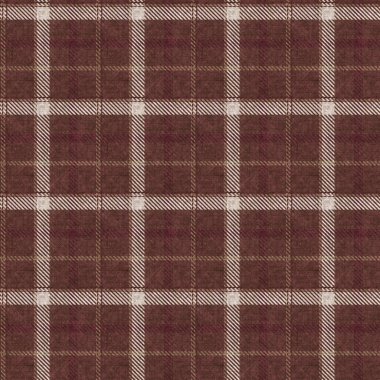 Sepya kahverengi, nötr, ekose kumaş arka plan. Kusursuz eski moda ekose kumaş kumaş. Kırsal klasik damalı tekstil etkisi yineleniyor. 