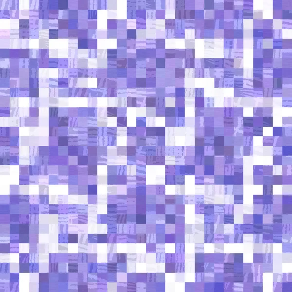 Malutki fioletowy geometryczny siatka mozaiki pikseli bezszwowy wzór. Nowoczesny kształt kwadratowy płytki trend tekstury. Kolor roku 2022 tło siatki. Wysokiej jakości swatch rastrowy jpg. — Zdjęcie stockowe