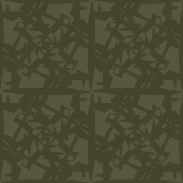Fantasia geometrica verde muschio vintage senza cuciture. Camuffamento giungla bicolore per carta da parati militare e kaki su tutta la stampa. — Foto Stock