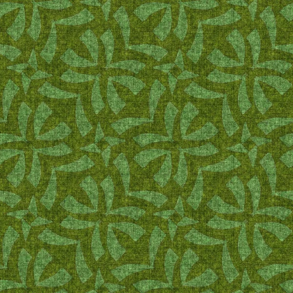 Modèle imprimé vert de style rétro 1960 en répétition transparente. Moss forêt vintage du milieu du siècle ton sur ton pour une couverture d'ameublement douce. Nature géométrique masculin design. — Photo