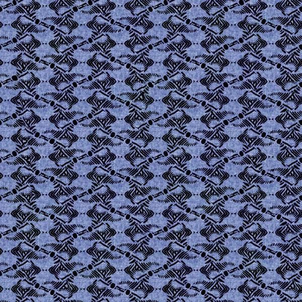 Stile denim geometrico effetto tela materiale texture senza cuciture. Jeans maschili blu modello tinto. Sbiadito indaco disegno astratto stampato tegola campione. — Foto Stock