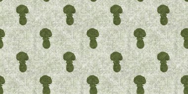 Mantar keteni doku sınırını etkiler. Kanvas sonbahar kurdelesi için kusursuz örülmüş orman mantarı dekoratif baskısı.