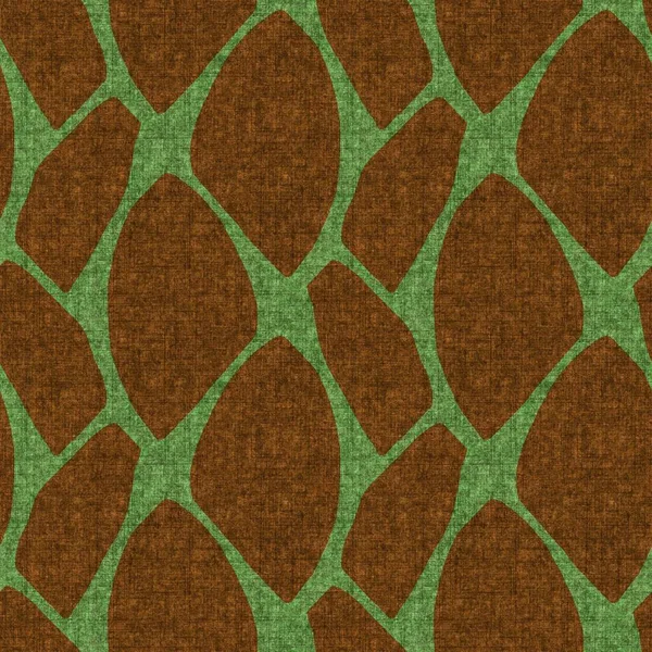 Retro 1960 style green printed pattern in seamless repeat. Vintage mid century forest moss tone on tone for soft furnishing cover. Nature geometric masculine design. — Stock Photo, Image