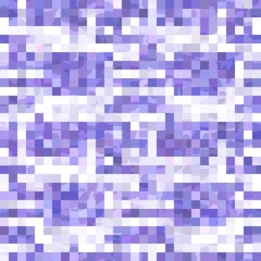 Küçük mor geometrik mozaik piksel ızgarası dikişsiz desen. Modern kare şekilli fayans dokusu. 2022 şebeke arka planının rengi. Yüksek kaliteli jpg raster örneği.