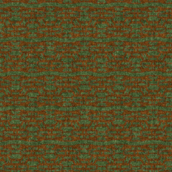 Retro 1960 style green printed pattern in seamless repeat. Vintage mid century forest moss tone on tone for soft furnishing cover. Nature geometric masculine design. — Stock Photo, Image