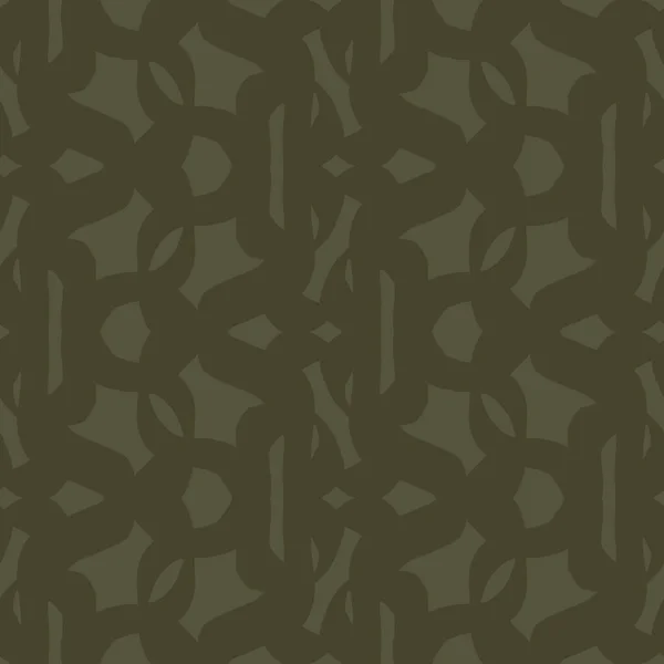 Vintage mos groen geometrisch naadloos patroon. Twee kleuren jungle camouflage voor militair behang en kaki overal print. — Stockfoto