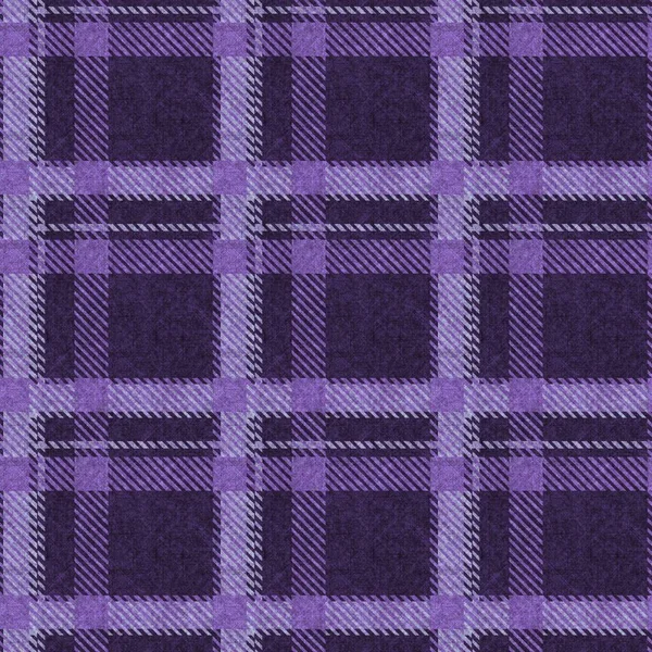 Fialová barva tkané textury pozadí. Bezešvé gotické maskulinní styl hipster tartan tkaniny. Retro vintage pyžama kontrolované textil efekt opakovat dlaždice. — Stock fotografie