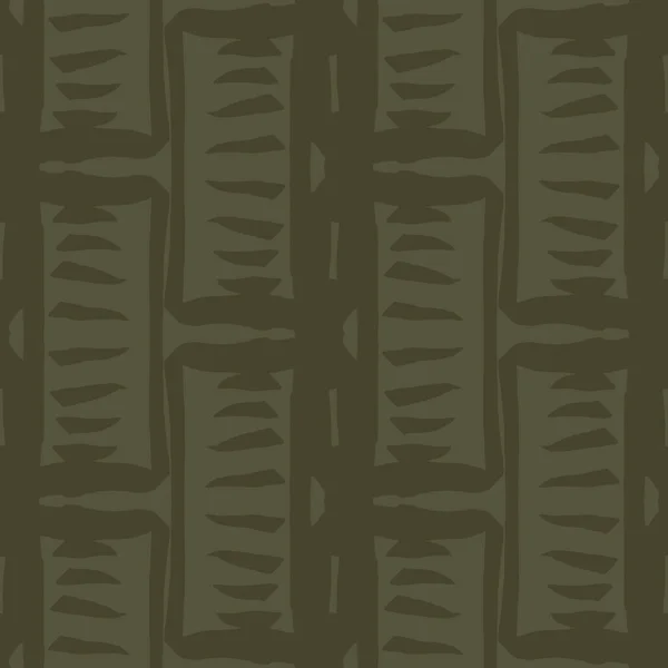 Vintage mossgrön geometrisk sömlös mönster. Två ton djungel kamouflage för militära tapeter och khaki över hela tryck. — Stockfoto