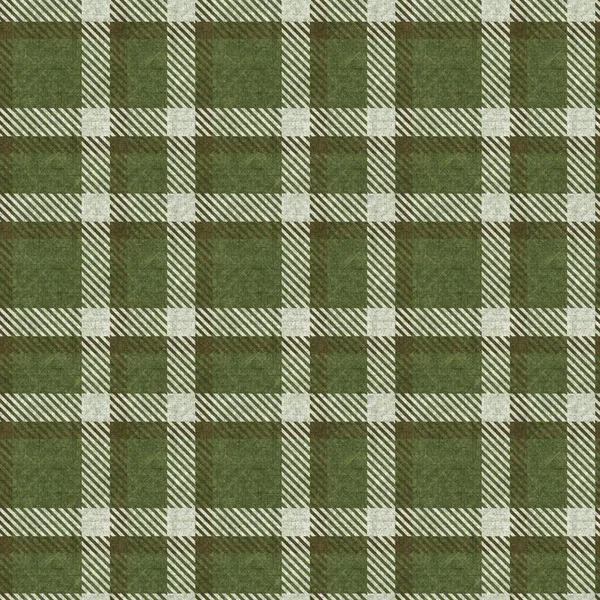 Tekstur hijau dihaluskan pada musim dingin. Seamless woolen scottish gaya kain kotak-kotak. Efek material pemeriksaan klasik berkarat Ubin pengulangan. — Stok Foto