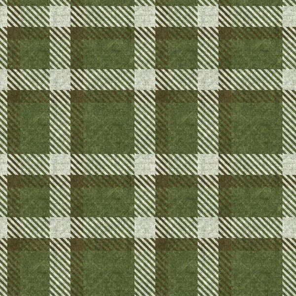 溶かした緑の冬の織物のテクスチャを再生します。シームレスウールスコットランドスタイル再生生地布。素朴な古典的なチェッカー材料効果繰り返しタイル. — ストック写真