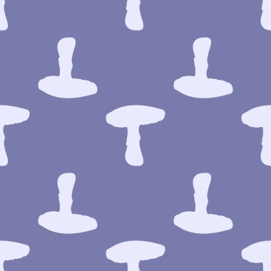  Çok vahşi mantar vektör deseni. Tüm baskılar için kusursuz mor biyoloji mor mantarları. Vahşi mantarların dekoratif arka planı. 