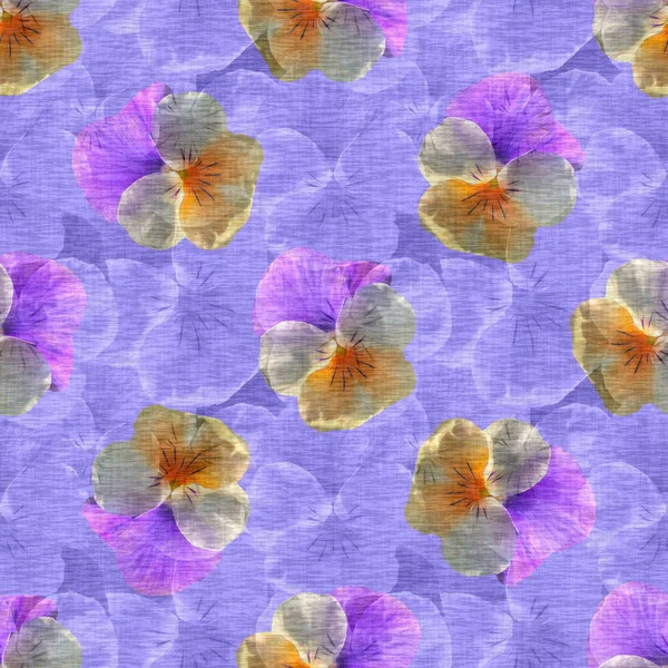 Seamless very peri flower photograph collage repeat. Feminine pretty lavender colour of the year floral for fashion all over print. Spring garden wallpaper. — Stock Photo, Image