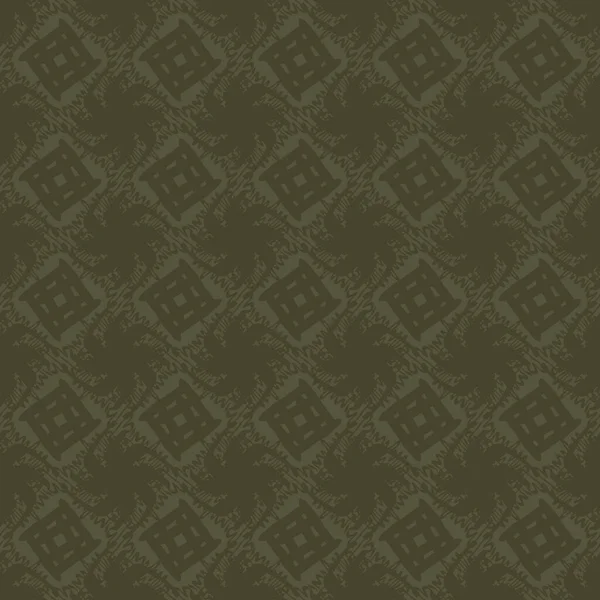ヴィンテージ苔緑の幾何学的なシームレスなパターン。軍の壁紙とカーキのための2トーンジャングルカモフラージュ｜print. — ストック写真