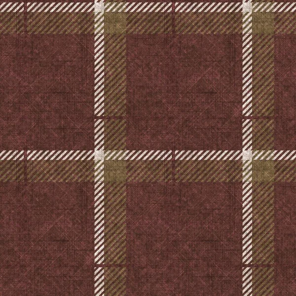 Seppia marrone neutro tessuto plaid texture sfondo. Senza cuciture vecchio tessuto plaid stile indossato. Classico effetto tessile a quadretti rustico ripetizione piastrelle. — Foto Stock