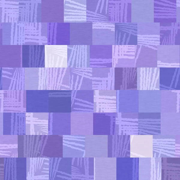 Випадкова клаптикова робота фіолетова мозаїчна піксельна сітка безшовний візерунок. Сучасна геометрична квадратна форма плитки тенденція текстури. Колір фону 2022 року. Високоякісна растрова плитка jpg . — стокове фото