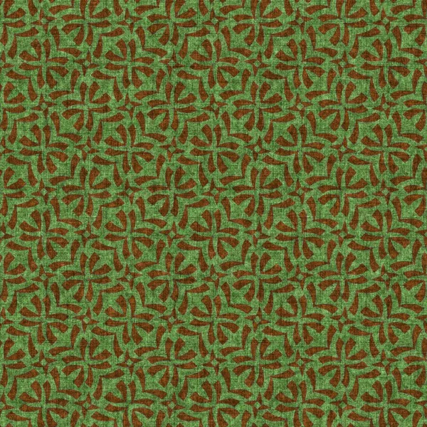 Retro 1960 stil grön tryckt mönster i sömlös upprepa. Vintage mitten av seklet skog mossa ton i ton för mjuk inredning täcka. Natur geometrisk maskulin design. — Stockfoto