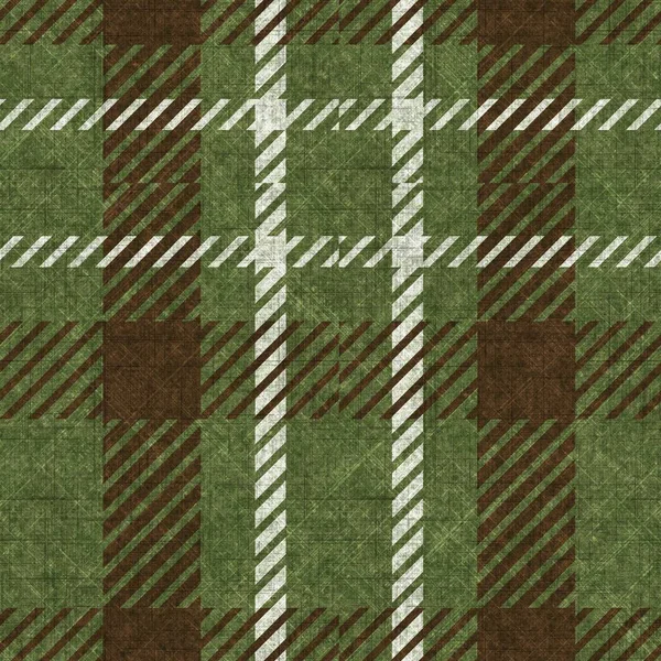 Tekstur hijau dihaluskan pada musim dingin. Seamless woolen scottish gaya kain kotak-kotak. Efek material pemeriksaan klasik berkarat Ubin pengulangan. — Stok Foto