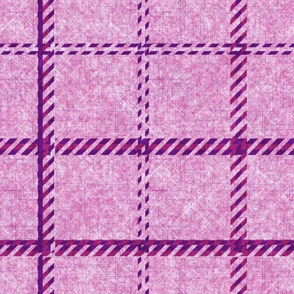 Verão rosa brilhante tecido textura xadrez. Pano de tecido xadrez estilo feminino sem costura lã. Rústico clássico checkered telha efeito material repetição. — Fotografia de Stock