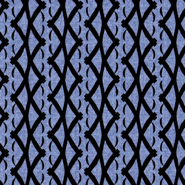 Style denim effet toile géométrique matériau texture transparente. Jeans masculins motif teint de style bleu. Abandonné indigo abstrait imprimé design tuile swatch. — Photo
