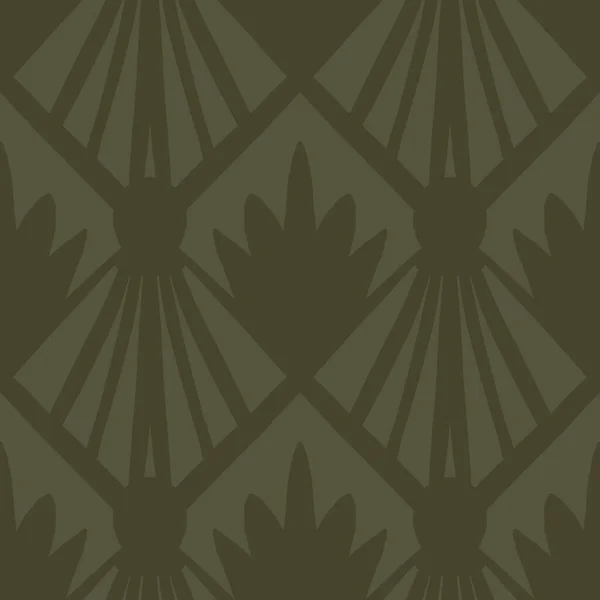 Vintage moha zöld geometriai zökkenőmentes minta. Két hang dzsungel álcázás katonai tapéta és khaki az egész nyomtatott. — Stock Fotó
