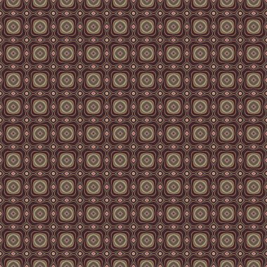 Topraksı renkler altmışlı yılların geometrik pürüzsüz desenli kahverengi tonlarında. Modern vintage geo dokuması tekstil keten mozaik efekti tekrar fayans. 