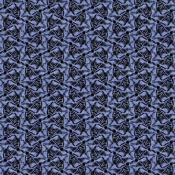 Джинсовый стиль геометрический эффект холста бесшовный текстурный материал. Мужские джинсы в синем стиле окрашенный узор. Увядший индиговый абстрактный дизайн. — стоковое фото
