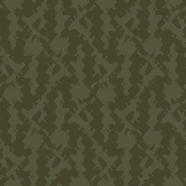 Vintage moss green geometric seamless pattern. Two tone jungle camouflage for military wallpaper and khaki all over print. — Stock Photo, Image