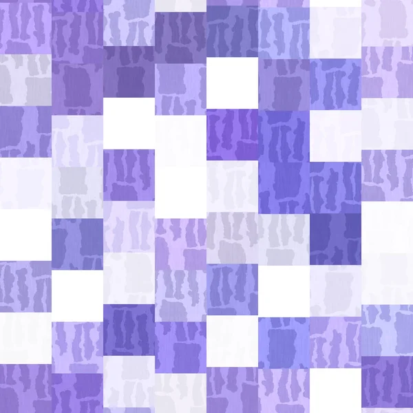 Zufällige Flickwerk lila Mosaik Pixelraster nahtlose Muster. Moderne geometrische quadratische Form Fliese Trend Textur. Farbe des Jahres 2022 gerastert Hintergrund. Hochwertige jpg-Rasterkachel. — Stockfoto