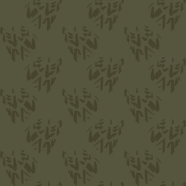Vintage mossgrön geometrisk sömlös mönster. Två ton djungel kamouflage för militära tapeter och khaki över hela tryck. — Stockfoto