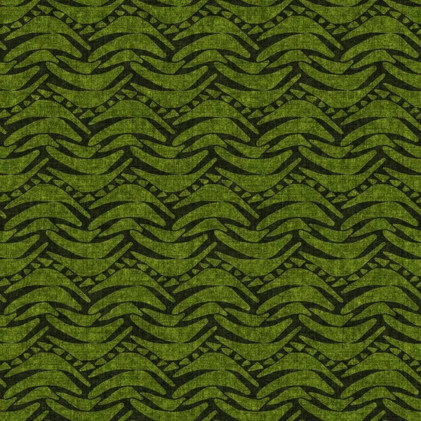 Ретро 1960 стиль зеленый напечатанный шаблон в плавном повторе. Винтажный мох середины века тон на тон для мягкой отделки крышки. Геометрический дизайн природы. — стоковое фото