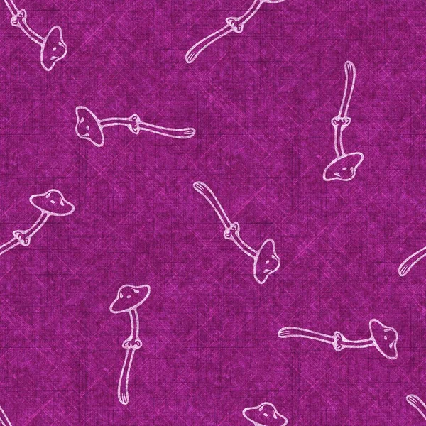 Mantar pembesi kumaş dokusu deseni. Kusursuz örülmüş orman mantarı dekoru desenli tuval sonbaharı. .