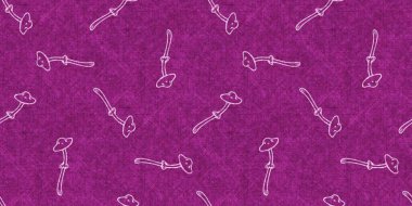 Mantar pembesi kumaş dokusu kenarı etkisi. Kanvas sonbahar kurdelesi için kusursuz örülmüş orman mantarı dekoratif baskısı.