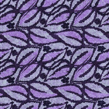 Botanik yaprakları, el işi, keten desenli. Yastık fırlatmak için organik yaprak doğal ses tonu, yumuşak mobilya. Modern mor ev dekorasyonu. 