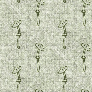 Mantarsız el yapımı keten desenli. Organik mantarlar, yastık fırlatmak için doğal ton tasarımı, yumuşak mobilyalar. Modern yeşil ağaçlık ev dekorasyonu. 