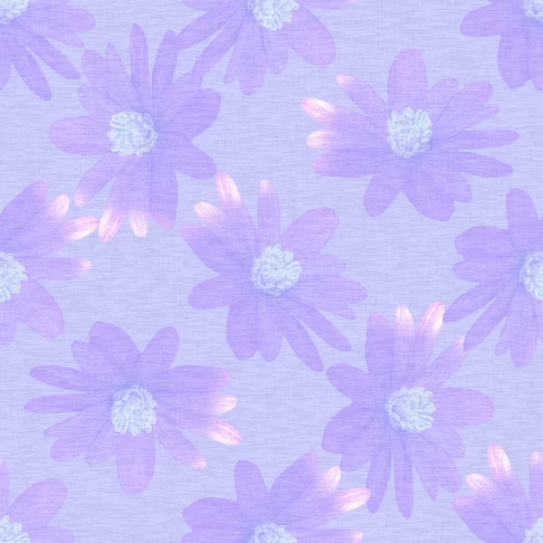 Sem costura muito peri flor fotografia colagem repetir. Feminino cor lavanda bonita do ano floral para a moda por toda a impressão. Primavera jardim papel de parede. — Fotografia de Stock
