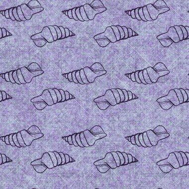 Deniz kabuğu dikişsiz, el yapımı keten desenli. Organik deniz yaşamı, yumuşak mobilya ve yastık fırlatmak için ton tasarımı üzerine doğal bir ton. Modern mor okyanus ev dekorasyonu.