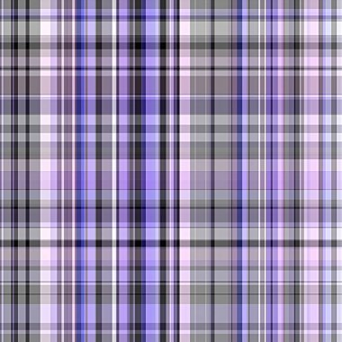 Peri mor köşegen renginde, yılın kusursuz desen dokusu. Tonal gingham, grunge check moda doku geçmişi. Yumuşak mavi yıkama tekstil efekti..