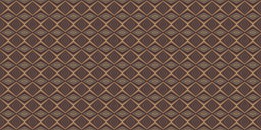 Topraksı renkler 60 'ların gerisinde geometrik, pürüzsüz sınır deseni, kahverengi tonda. Modern vintage jeo dokuma kumaş kenar süslemesi. Klasik kurdele pankartı. 