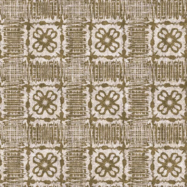 Sepia nötr botanik yaprak dikişsiz keten deseni. Yastık fırlatmak ve mobilya yapmak için organik doğal ton yeşilliği tasarımı. Modern bej kahverengi nötr ev dekorasyonu tekstil kumaşı.
