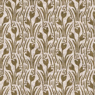 Sepia nötr botanik yaprak dikişsiz keten deseni. Yastık fırlatmak ve mobilya yapmak için organik doğal ton yeşilliği tasarımı. Modern bej kahverengi nötr ev dekorasyonu tekstil kumaşı.