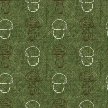 Mantarsız el yapımı keten desenli. Organik mantarlar, yastık fırlatmak için doğal ton tasarımı, yumuşak mobilyalar. Modern yeşil ağaçlık ev dekorasyonu. 