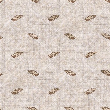 Deniz kabuğu dikişsiz, el yapımı keten desenli. Organik deniz yaşamı, yumuşak mobilya ve yastık fırlatmak için ton tasarımı üzerine doğal bir ton. Modern sepia kıyı evi dekorasyonu.