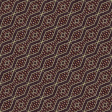 Topraksı renkler altmışlı yılların geometrik pürüzsüz desenli kahverengi tonlarında. Modern vintage geo dokuması tekstil keten mozaik efekti tekrar fayans. 