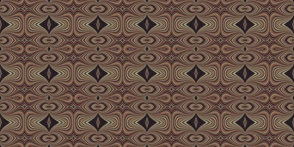 Topraksı renkler 60 'ların gerisinde geometrik, pürüzsüz sınır deseni, kahverengi tonda. Modern vintage jeo dokuma kumaş kenar süslemesi. Klasik kurdele pankartı. 