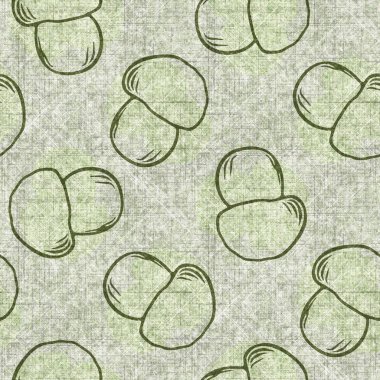 Mantarsız el yapımı keten desenli. Organik mantarlar, yastık fırlatmak için doğal ton tasarımı, yumuşak mobilyalar. Modern yeşil ağaçlık ev dekorasyonu. 