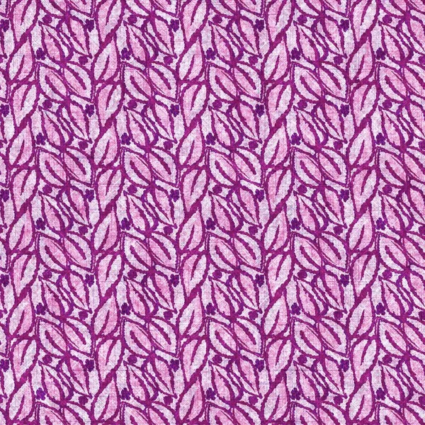 Patrón de estilo de lino dibujado a mano sin costuras de follaje botánico. Hoja orgánica tono natural en el diseño de tono para la almohada de tiro, mobiliario suave. Decoración moderna rosa para el hogar. —  Fotos de Stock