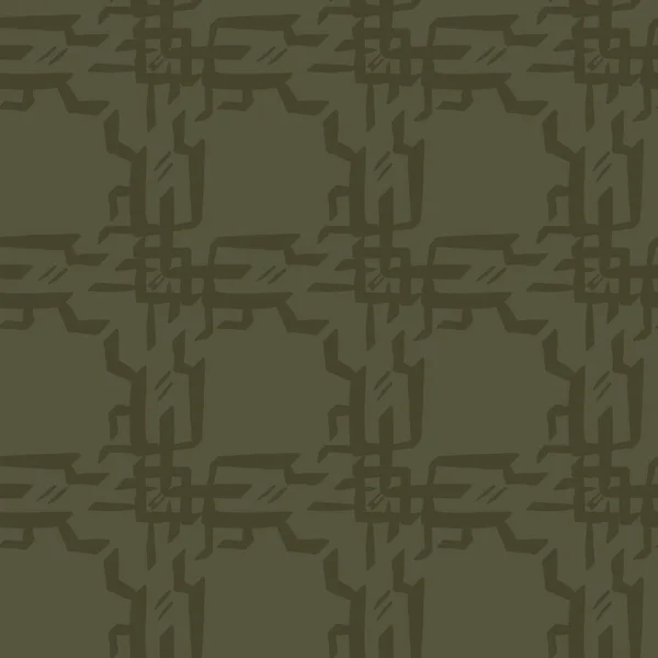 Vintage moss green geometric seamless pattern. Two tone jungle camouflage for military wallpaper and khaki all over print. — Stock Photo, Image