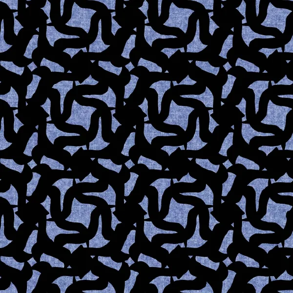 Denim stili geometrik tuval efekti kusursuz doku malzemesi. Erkeksi kotlar mavi boyalı desen. Solmuş çivit rengi soyut yazdırılmış döşeme örneği.