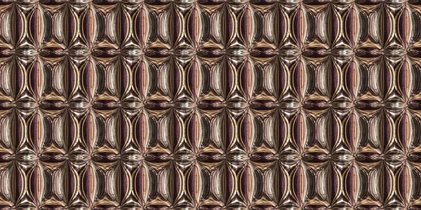 土色的古维多利亚式几何无缝边框图案以不同的褐色色调呈现。现代老式地理编织纺织品剪裁.复古彩带横幅. — 图库照片